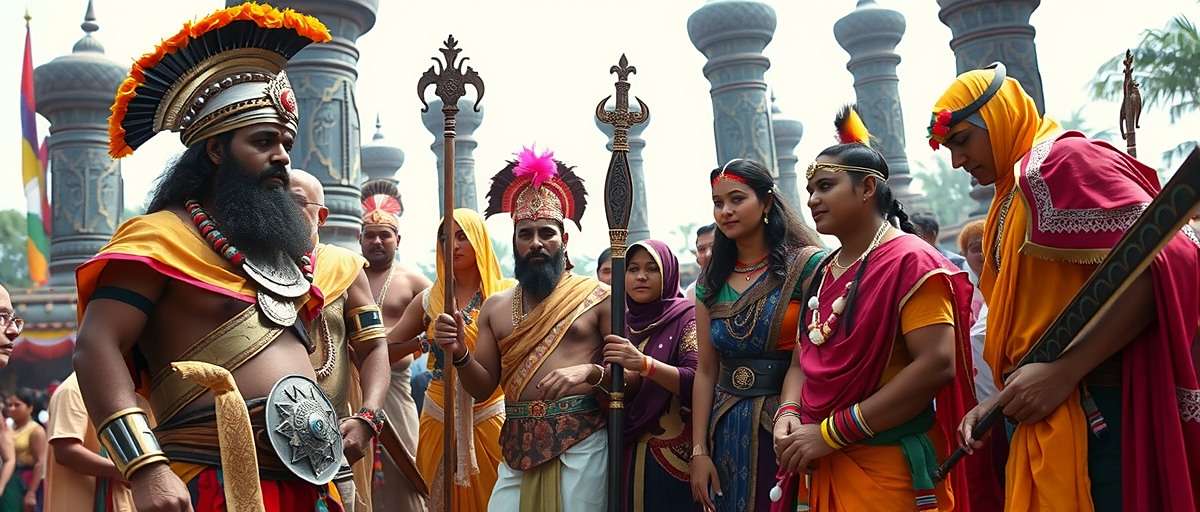 Cumin Rise Glory Community Event Cumin Rise Glory player community gathering in Bangalore with cosplayers dressed as ancient Indian kings